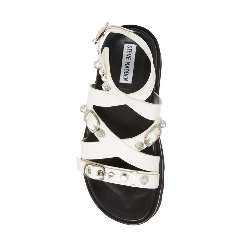 White Steve Madden Brant Women's Platform Sandals | PH 7415BOG